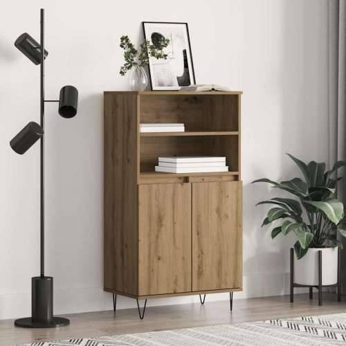 Highboard s policom s pohranom s vratima Smeđa 60 x 36 x 110 cm Konstruirano drvo Cijena
