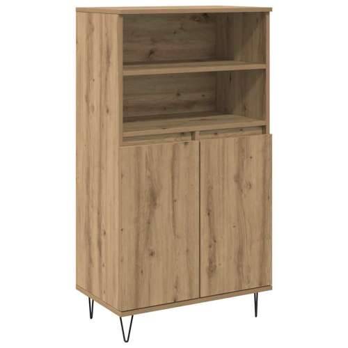 Highboard s policom s pohranom s vratima Smeđa 60 x 36 x 110 cm Konstruirano drvo Cijena