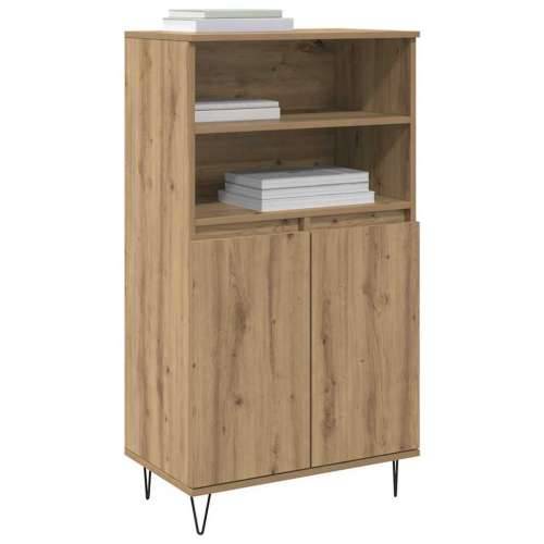 Highboard s policom s pohranom s vratima Smeđa 60 x 36 x 110 cm Konstruirano drvo Cijena