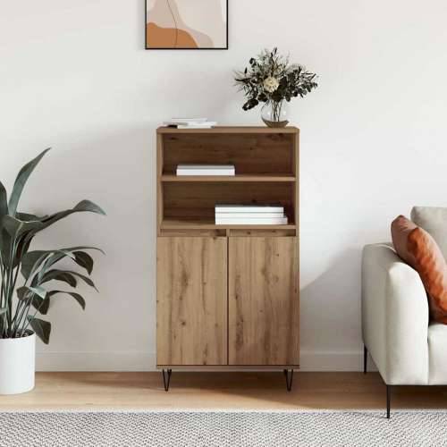 Highboard s policom s pohranom s vratima Smeđa 60 x 36 x 110 cm Konstruirano drvo Cijena