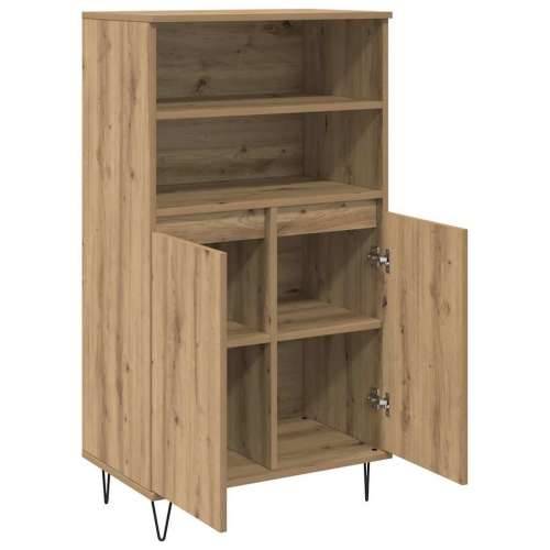 Highboard s policom s pohranom s vratima Smeđa 60 x 36 x 110 cm Konstruirano drvo Cijena