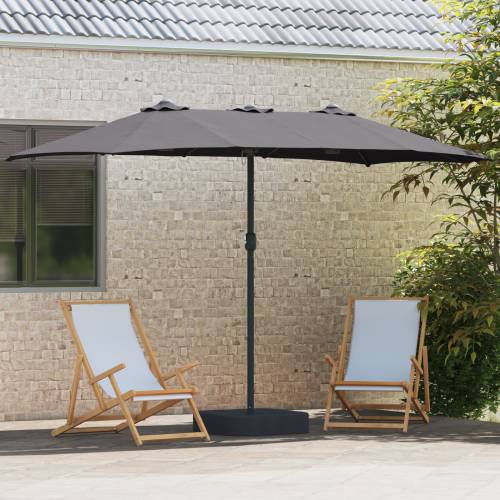 Vrtni suncobran Antracit 385 x 209 x 244 cm tkanina Cijena