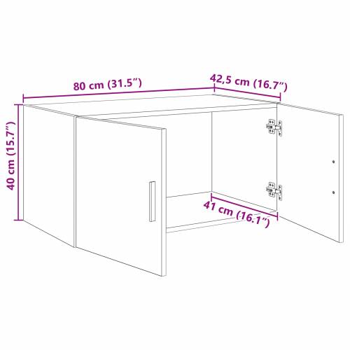 Ormar za Zid Staro drvo 80 x 42.5 x 40 cm Konstruirano drvo Cijena