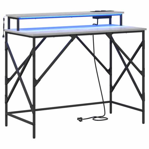 Stol Sivi hrast sonoma 100 x 50 x 86.5 cm Konstruirano drvo Cijena