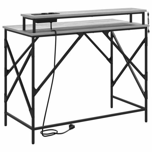Stol Sivi hrast sonoma 100 x 50 x 86.5 cm Konstruirano drvo Cijena