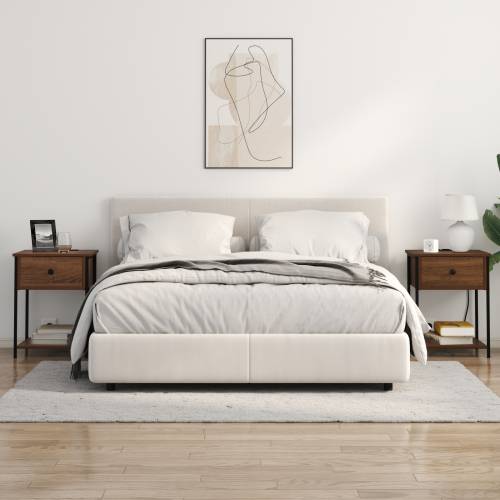 Noćni Ormari s ladicama 2 pcs Smeđi hrast 42 x 41 x 56 cm Cijena