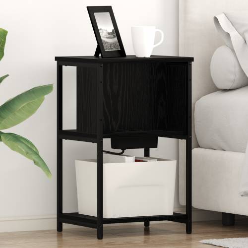 Noćni ormar 2 pcs Crni hrast 38 x 31 x 61 cm Konstruirano drvo Cijena