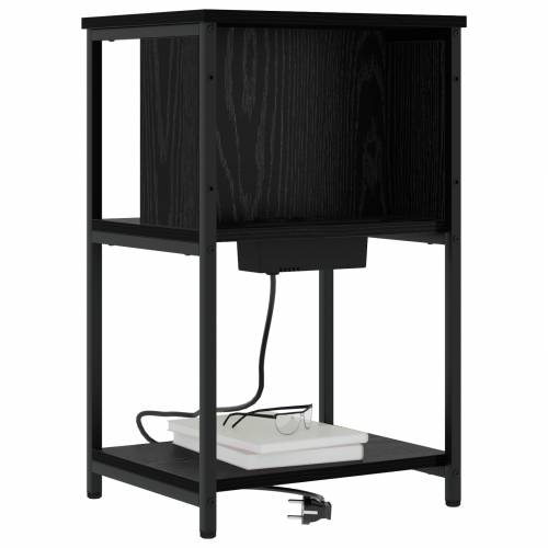 Noćni ormar 2 pcs Crni hrast 38 x 31 x 61 cm Konstruirano drvo Cijena