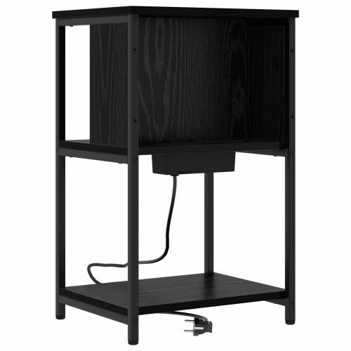 Noćni ormar 2 pcs Crni hrast 38 x 31 x 61 cm Konstruirano drvo Cijena