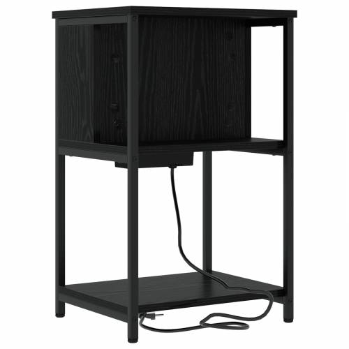 Noćni ormar 2 pcs Crni hrast 38 x 31 x 61 cm Konstruirano drvo Cijena