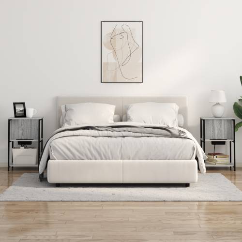 Noćni ormar Sivi hrast sonoma 38 x 31 x 61 cm Konstruirano drvo Cijena