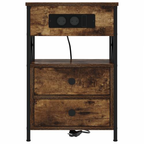 Noćni ormar s ladicama 2 pcs Dimljeni hrast 40 x 31 x 60 cm Cijena