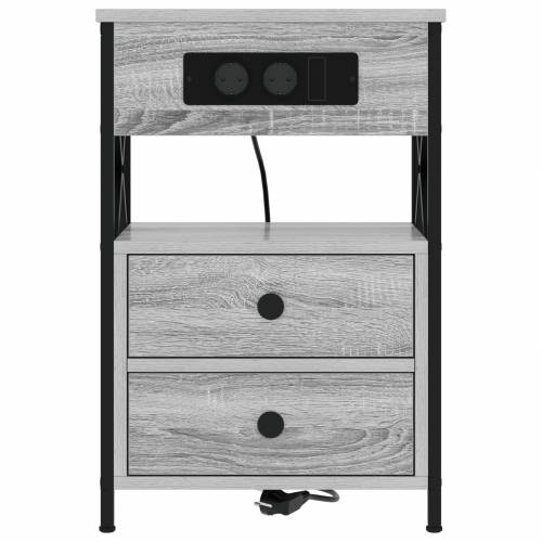 Noćni ormar s ladicama 2 pcs Sivi hrast sonoma 40 x 31 x 60 cm Cijena