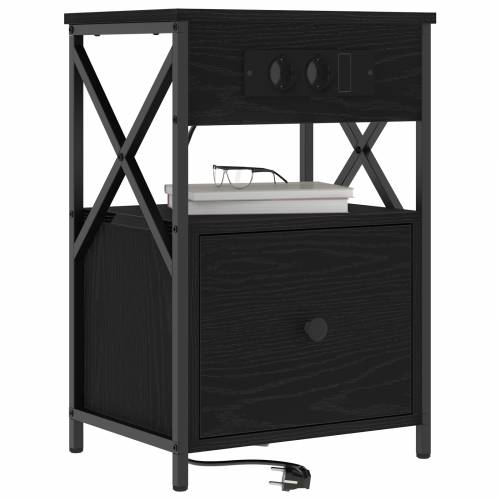 Noćni Ormari 2 pcs Crni hrast 40 x 31 x 60 cm Konstruirano drvo Cijena