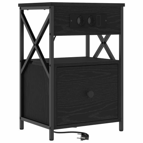 Noćni Ormari 2 pcs Crni hrast 40 x 31 x 60 cm Konstruirano drvo Cijena