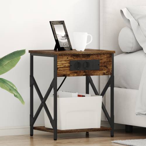Noćni ormar s ladicama 2 pcs Dimljeni hrast 41 x 31 x 51 cm Cijena