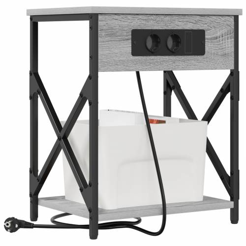 Noćni ormar s ladicama 2 pcs Sivi hrast sonoma 41 x 31 x 51 cm Cijena