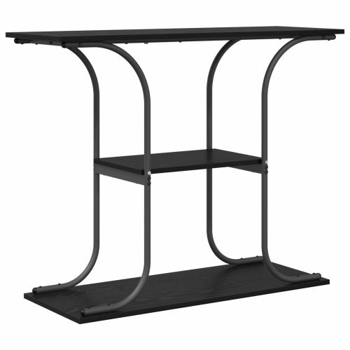 s policom s pohranom Crni hrast 101 x 35 x 80.5 cm Konstruirano drvo Cijena