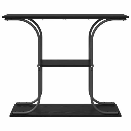 s policom s pohranom Crni hrast 101 x 35 x 80.5 cm Konstruirano drvo Cijena