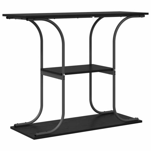 s policom s pohranom Crni hrast 101 x 35 x 80.5 cm Konstruirano drvo Cijena