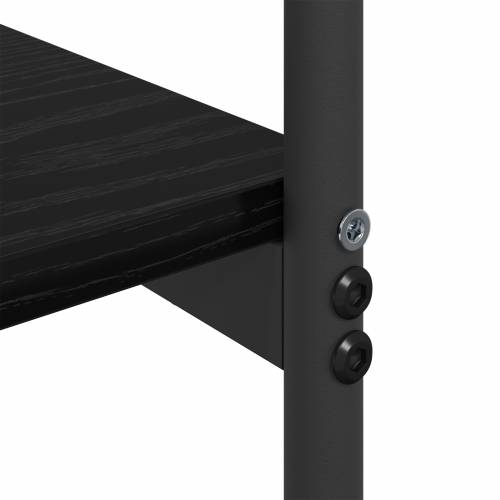 s policom s pohranom Crni hrast 101 x 35 x 80.5 cm Konstruirano drvo Cijena