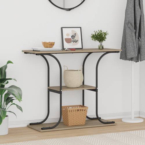 s policom s pohranom sonoma hrast 101 x 35 x 80.5 cm Konstruirano drvo Cijena