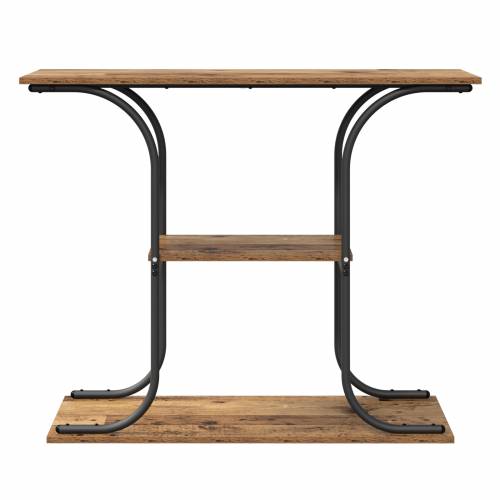 s policom s pohranom Staro drvo 101 x 35 x 80.5 cm Konstruirano drvo Cijena