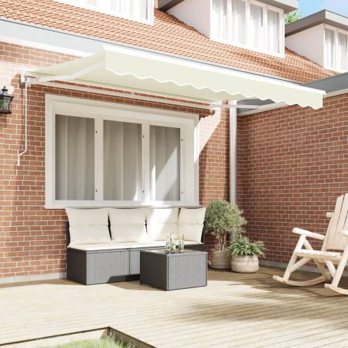 Skrovita tenda Krema 250x200 cm Poliester i aluminij i tkanina Cijena