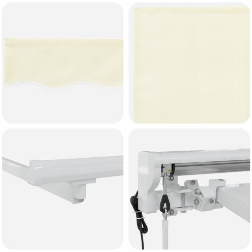 Skrovita tenda Krema 250x200 cm Poliester i aluminij i tkanina Cijena