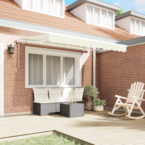 Skrovita tenda Krema i bijela 250x200 cm 250 x 200 cm Cijena