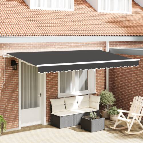 Skrovita tenda Antracit i bijelo 400x200 cm 400 x 200 cm 4x2 m Cijena