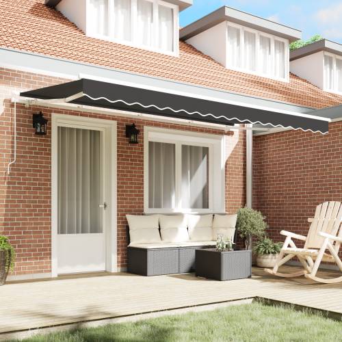 Skrovita tenda Antracit i bijelo 400x200 cm 400 x 200 cm 4x2 m Cijena