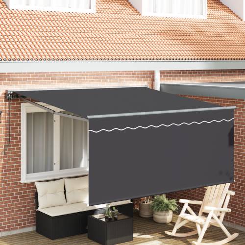 Skrovita tenda Antracitno siva Siva 350 x 250 cm Cijena