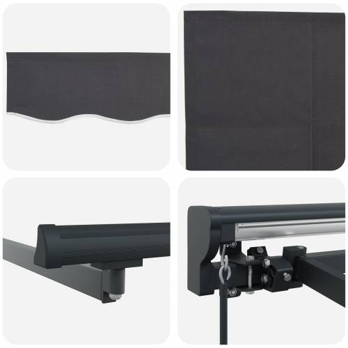 Skrovita tenda Antracitno siva Siva 350 x 250 cm Cijena