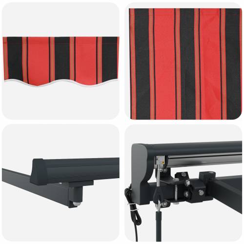 Skrovita tenda Narančasta i smeđa 350x250 cm Cijena