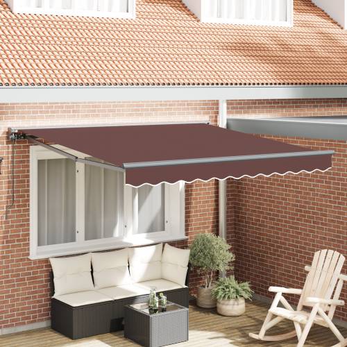 Skrovita tenda Smeđa 350x250 cm Cijena