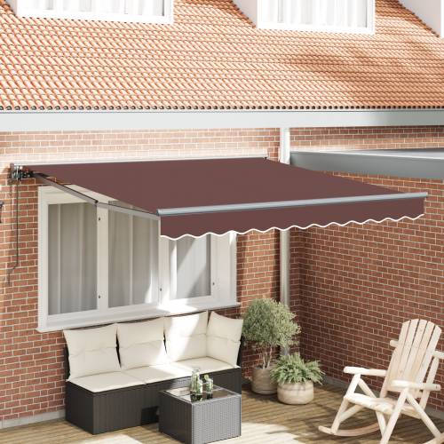 Skrovita tenda Smeđa 350x250 cm Cijena