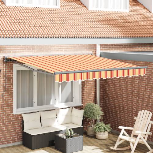 Skrovita tenda Žuta i narančasta 350x250 cm Cijena