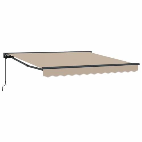 Skrovita tenda Bež 350x250 cm Tkanina i poliester i aluminij Cijena