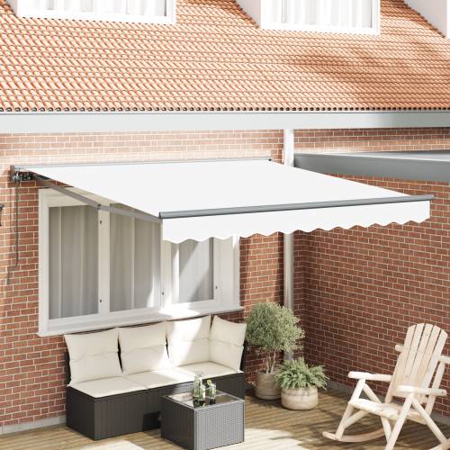 Skrovita tenda Bijelo 350x250 cm Tkanina Cijena