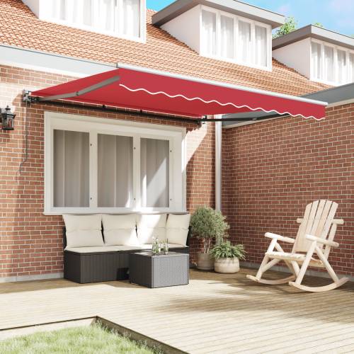 Skrovita tenda Crvena 350x250 cm Tkanina Cijena