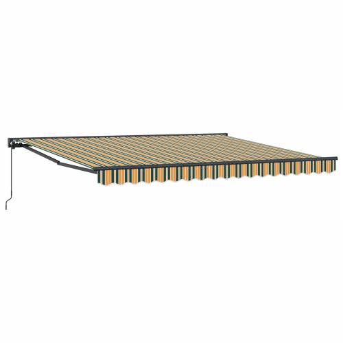 Skrovita tenda Zelena i žuta 400x300 cm Cijena
