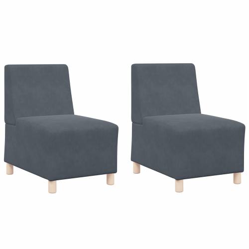 Sofa Stolice 2 pcs Tamno siva 55 x 74 x 82 cm Baršun Cijena
