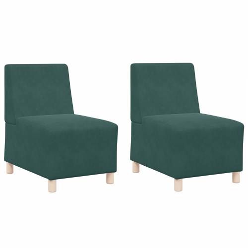 Sofa Stolice 2 pcs Tamnozelena 55 x 74 x 82 cm Baršun Cijena