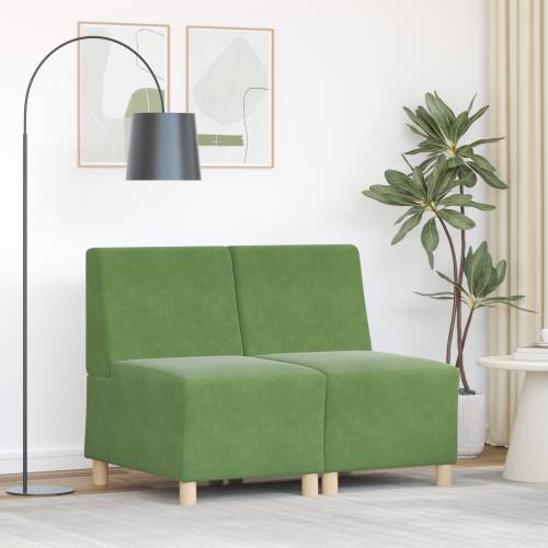Sofa Stolice 2 pcs Svijetlo zelena 55 x 74 x 82 cm Baršun Cijena