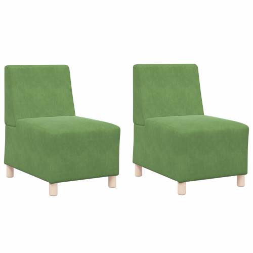 Sofa Stolice 2 pcs Svijetlo zelena 55 x 74 x 82 cm Baršun Cijena