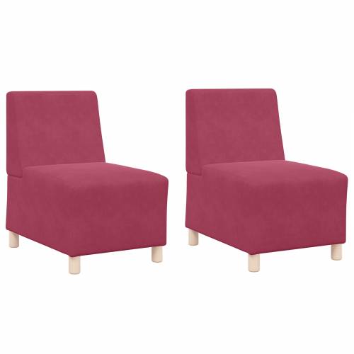 Sofa Stolice 2 pcs boja crnog vina 55 x 74 x 82 cm Baršun Cijena