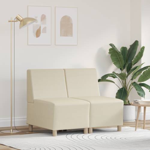 Sofa Stolice 2 pcs Krema 55 x 74 x 82 cm Lažna koža Cijena
