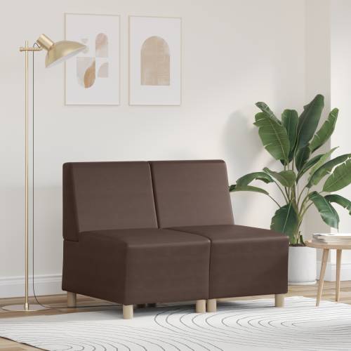 Sofa Stolice 2 pcs Smeđa 55 x 74 x 82 cm Lažna koža Cijena