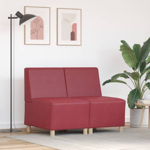 Sofa Stolice 2 pcs boja crnog vina 55 x 74 x 82 cm Lažna koža Cijena